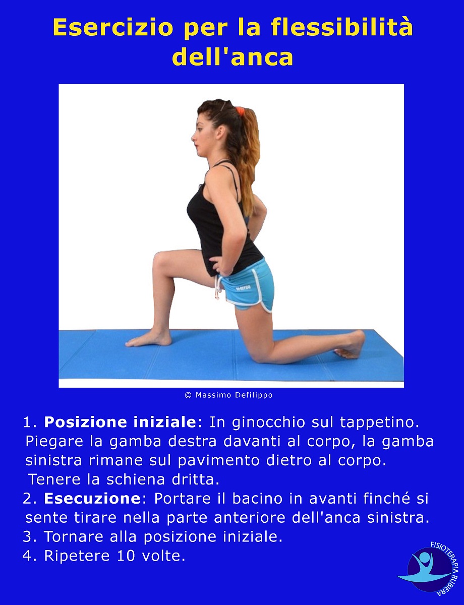 Esercizio per la flessibilità dell'anca