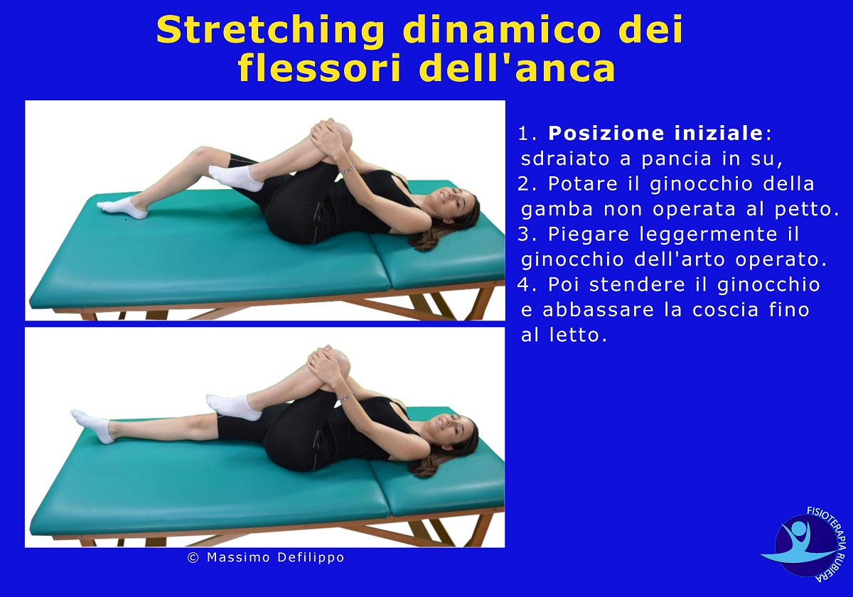Stretching dinamico flessori anca